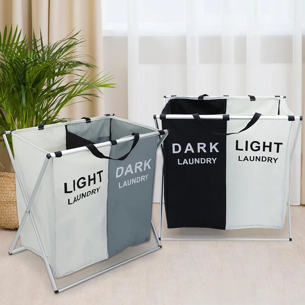 High quality dirty cloth laundry basket sundries laundry basket with 1/2/3/4 compartments