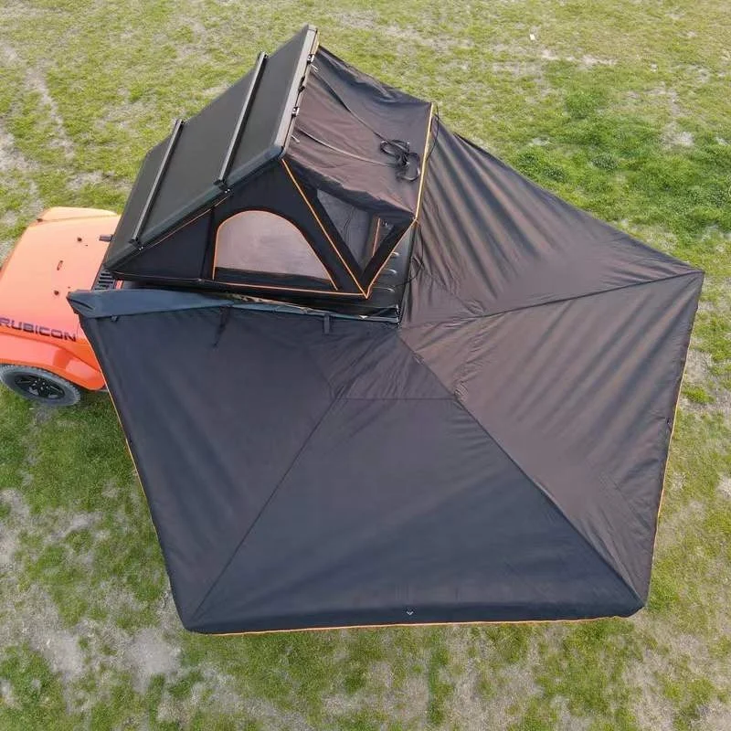 Outdoor Camping Waterproof Hard Shell Rooftop Solar Tent Land Cruise Solar Panel Clamshell Roof Top Slim Aluminium Material