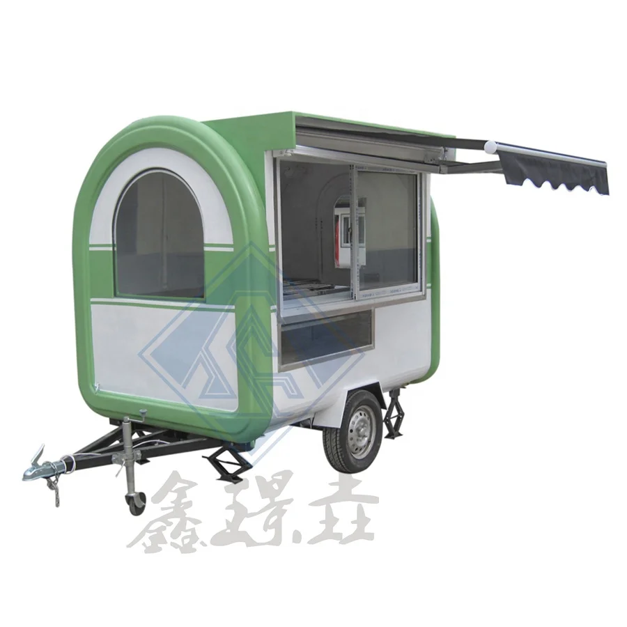 3 meters Customized pizza service trailer / mobile food truck with pizza oven