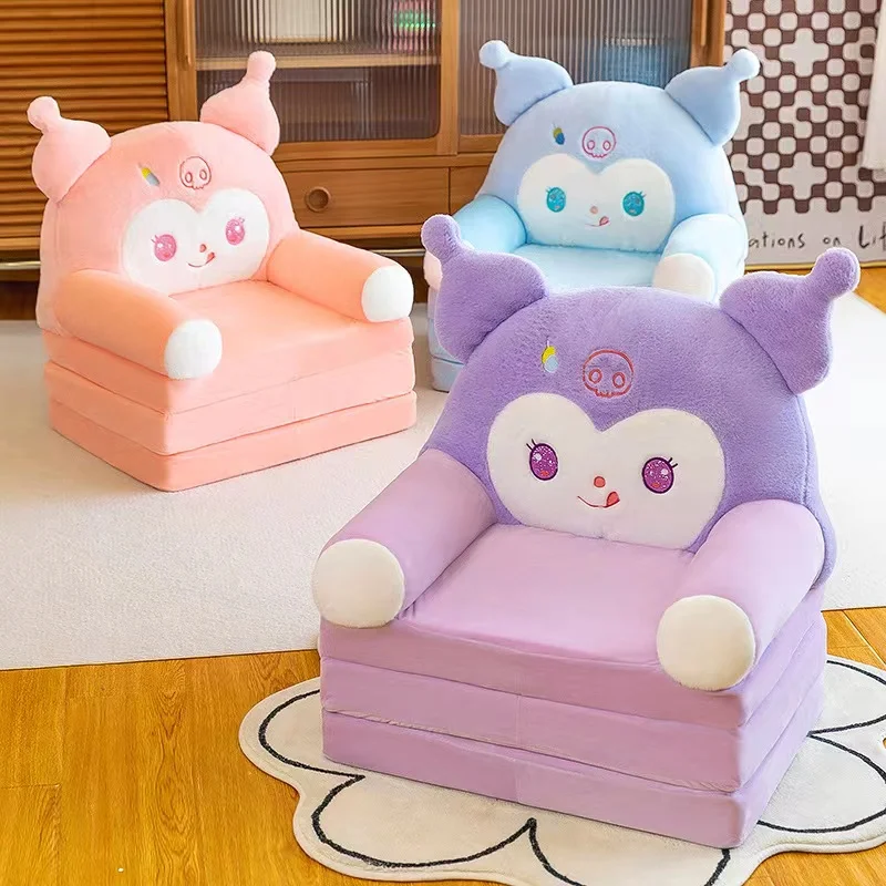 Kuromi New Design Sanrio Kids Sofa Sitting Chair Sanrio Stuffed Plush Seater Baby Soft Sofa