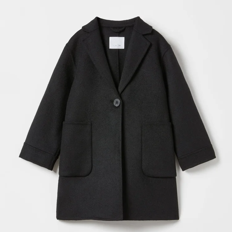 Hot Sale OEM Custom Kids Wool Blend Jacket Winter Long Warm Coat For Girls