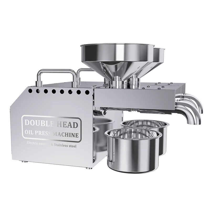 new Oil Press Cold Press Machine Electric Oil Extractor  Double Head Home Automatic Machine Olive New Product 2020 Provided