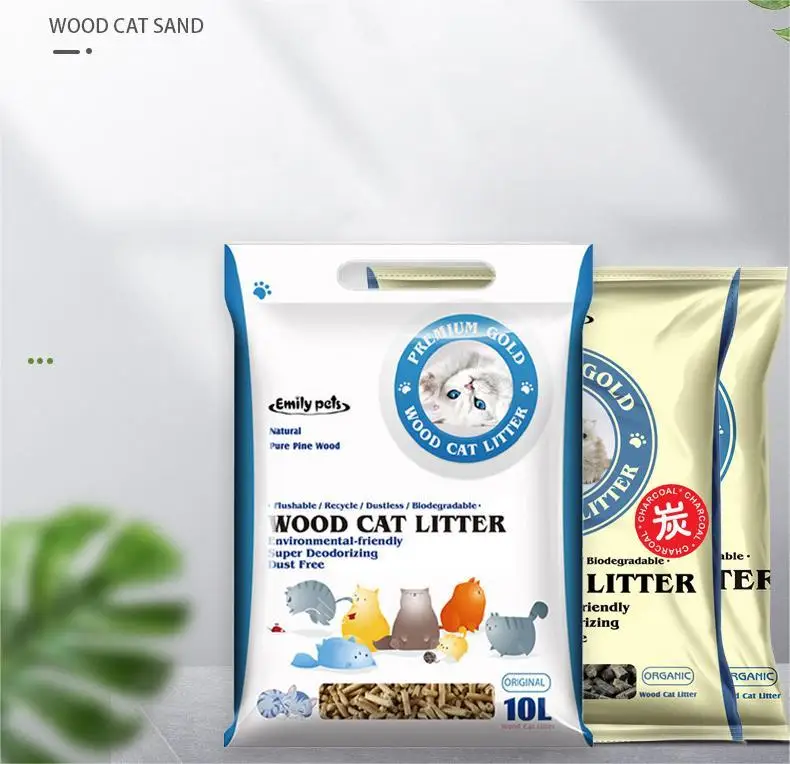 Whisper pet pine wood cat litter anti-microbial kitty sand
