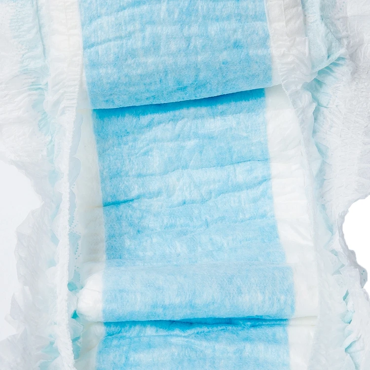 Elastic Back Waistband 3d Leak Prevention Absorbent Sap Core Nappy Soft Breathable Green Blue Adl Baby Diaper