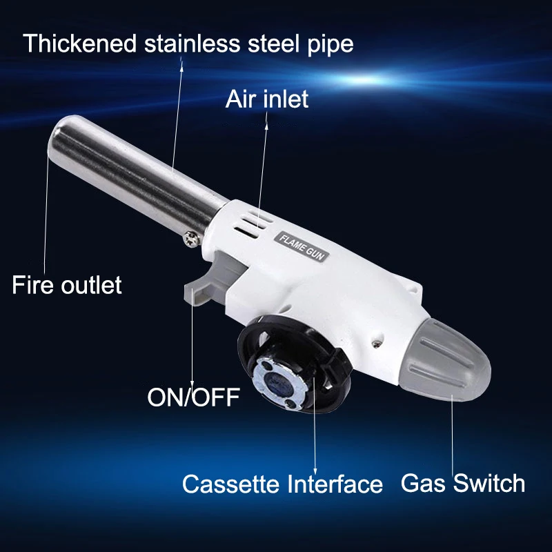 blow Gas Torch For Portable Welding Flame Gun Aluminum Welding Torch Heating Torch Lighter Flame Gun