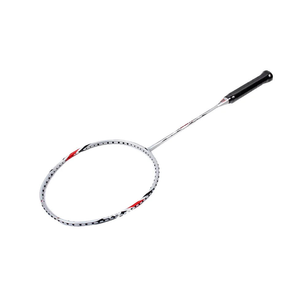 67.5cm High Quality 100% Full Carbon Graphite Badminton Racket Slightly Soft Light and Offensive for Sports Iron Grip