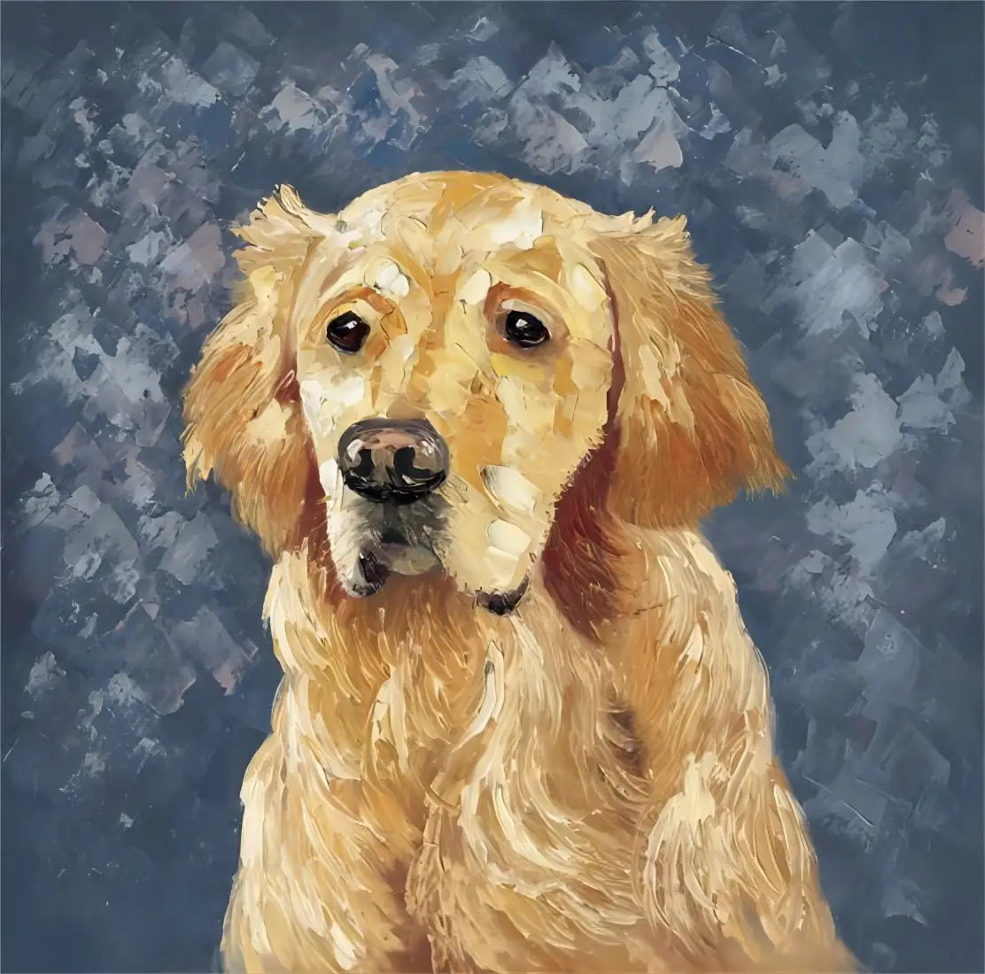 Factory hand painted animal painting Acrylic oil painting lovely pet on canvas for Home decor