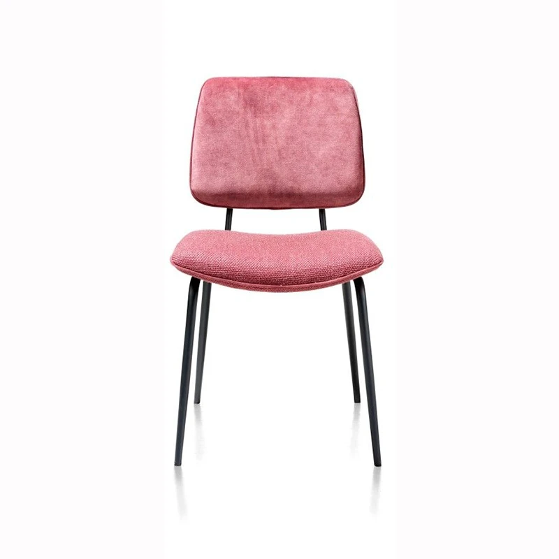 Simple Black Metal  Dining chair   The Latest Hot Sale Modern Design Metal Frame Soft Back Cushion Dining Chair