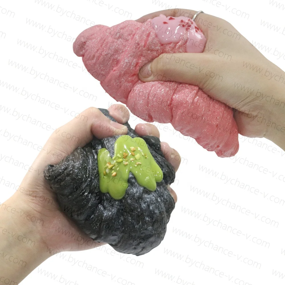 high quality artificial bread realistic faux Croissant squishy real touch simulation bread loaf for education pretend and play