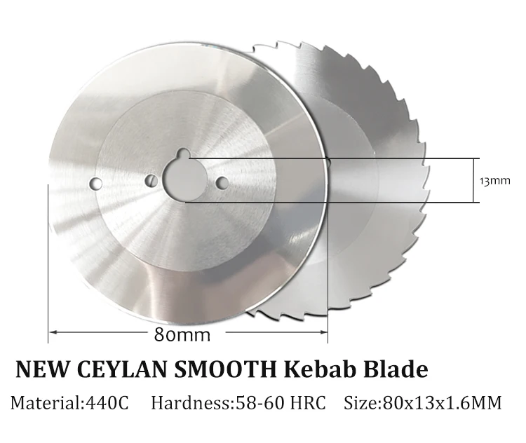 Circular Halal Chicken Kebab Universal Kebab Slicer Blade Turkey Shawarma Doner Knife