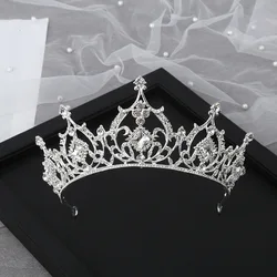 Handmade Gold Crystal  Princess Tiara Crown For Wedding Women Bride Jewelry Hair Accessories Ornaments