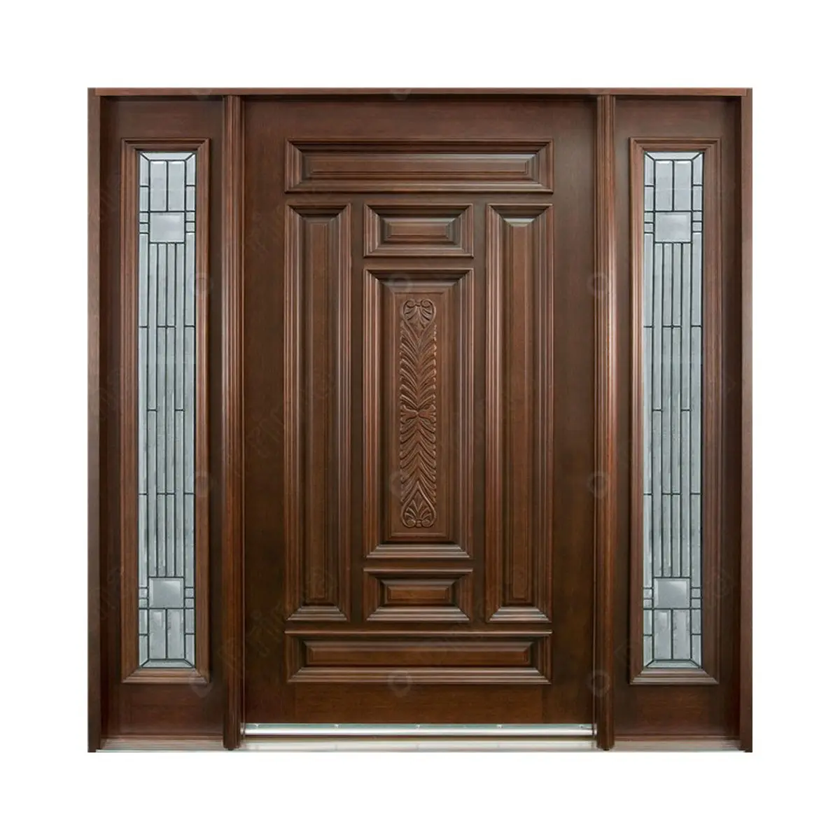 Fancy Wooden Double Door Teak Wood Door Customization Interior Wooden Door