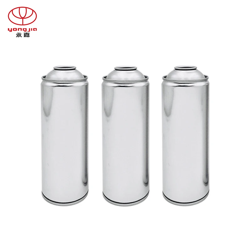 Diameter 52mm or 65mm empty metal cans clear lacquer necked-in empty tinplate can