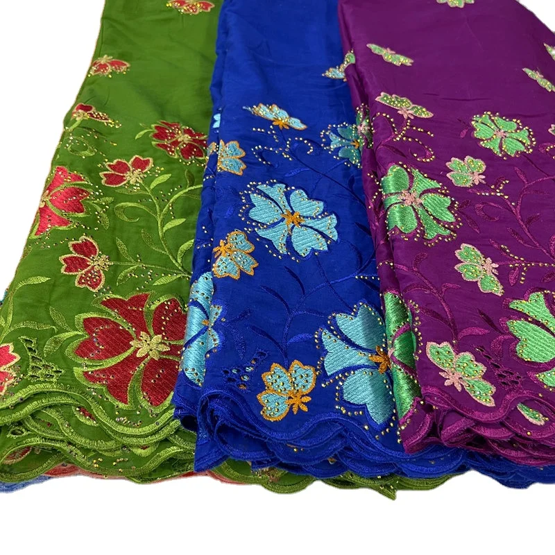 swiss voile cotton embroidery lace fabric hot  sale  high  quality  material  popular  goods in  latest fashion   fabric