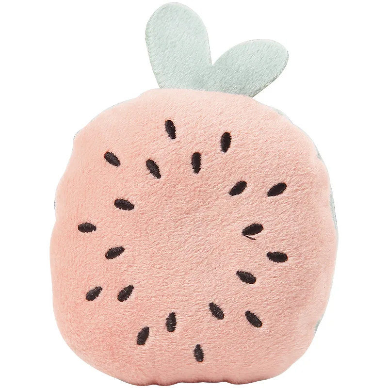 Plush Squeaky Chew Dog Toys Interactive Fruit Shape Catnip Toys for Dog And Cat