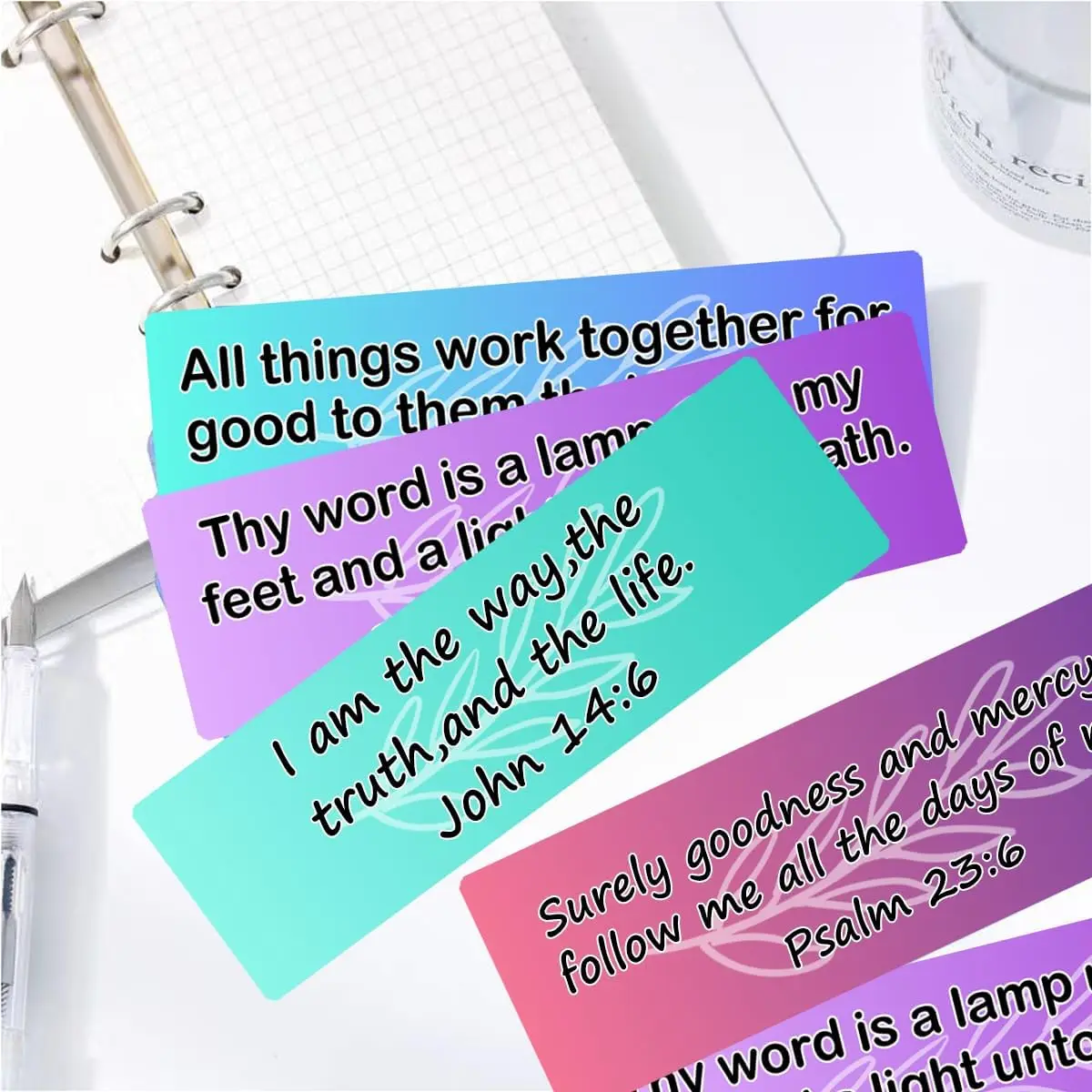 Bible Verse Encouraging Scripture Decals Pray Sticker Labels for Laptop Bottle Planner Diary Scrapbooks Album
