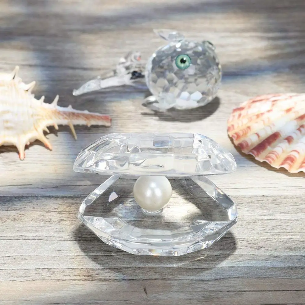 Factory price crystal sea shell Beautiful Shining Crystal Oyster Shell for gifts