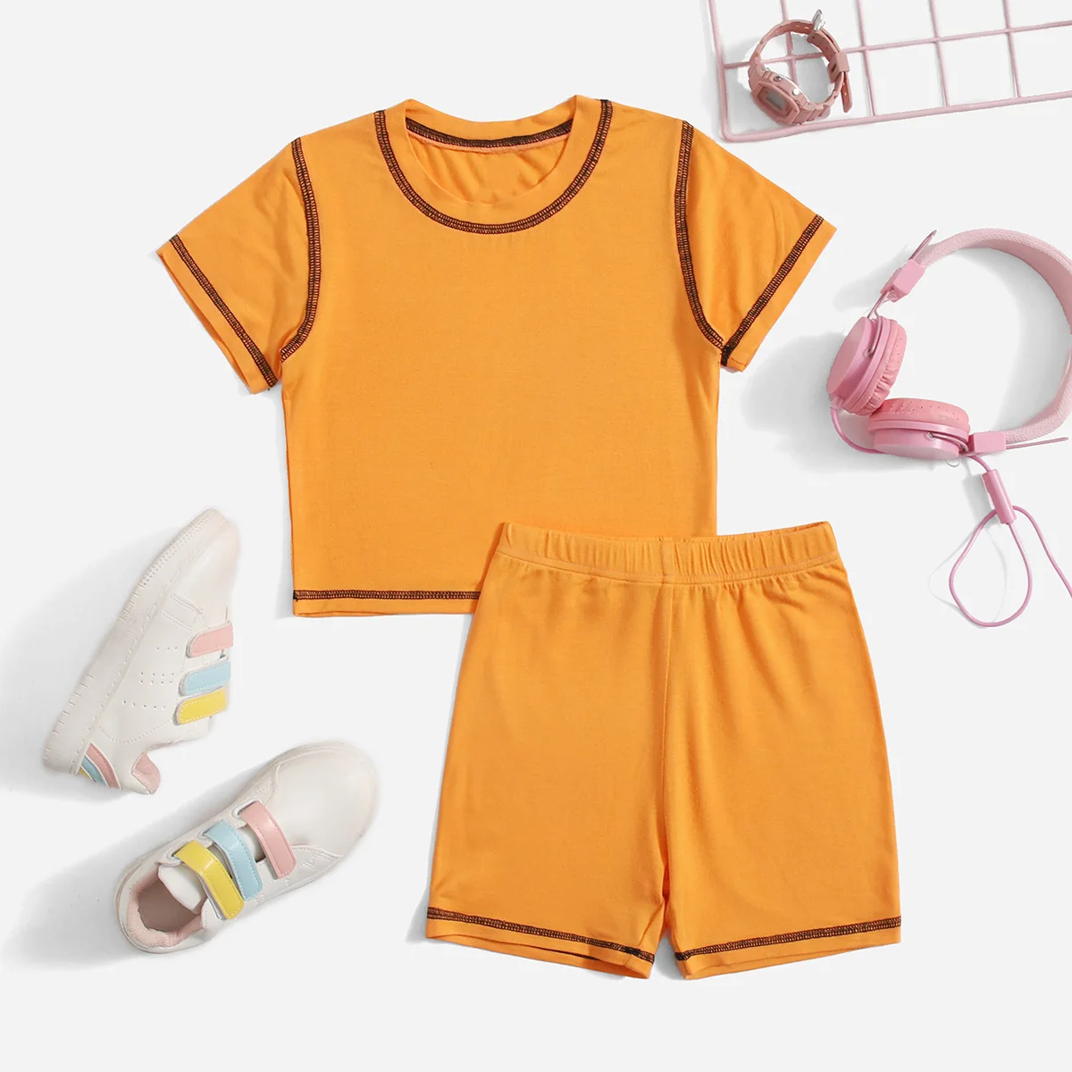Лидер продаж летние комплекты детской одежды новый дизайн футболка из 2 предметов детская