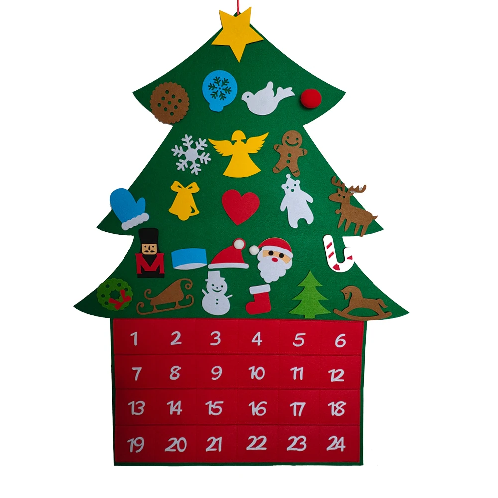 New Design DIY Felt Christmas Tree Decoration Christmas Advent Calendar