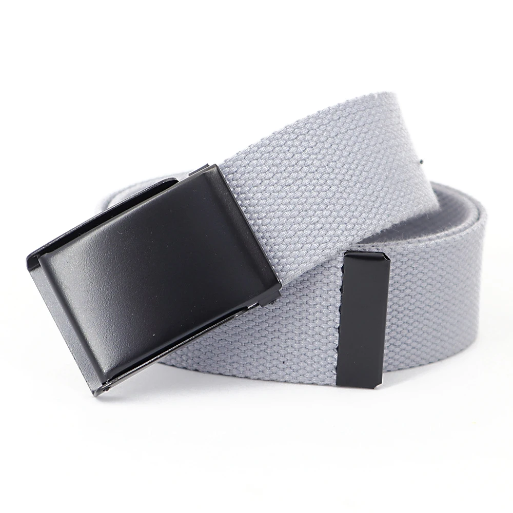 for Manufacturer Designer Woven Fashion Webbing Weave Pure Cute Color Blank Custom Women Men Polyester Nylon Canvas Fabric Belt