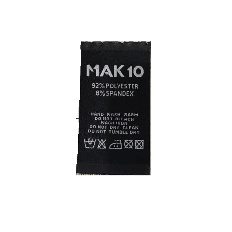 Custom Washing Labe Designs Clothing Tag Garment Logo Swing Tag Woven Lable