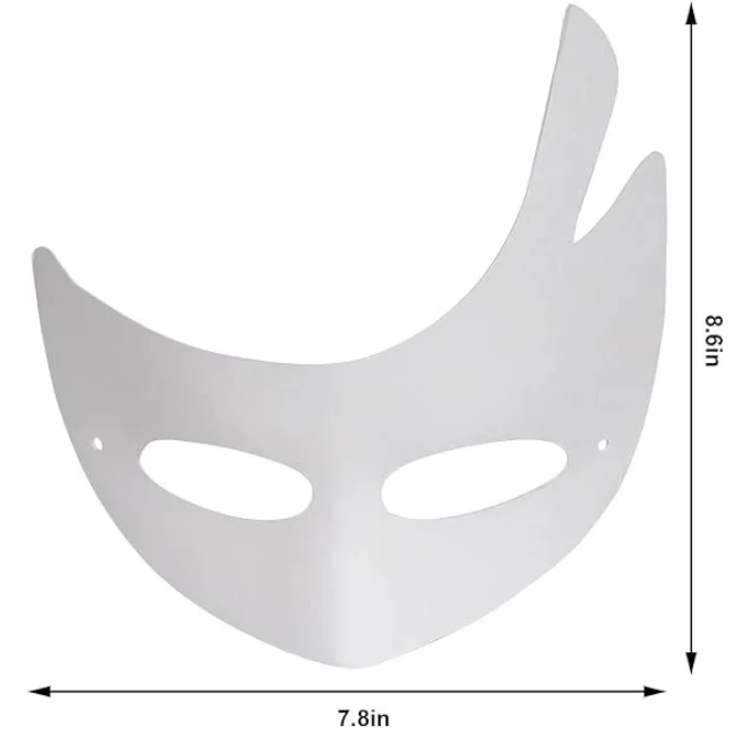Hot Sale DIY Mask Half Face Hand-painted Cat Fox Mask Anime Masquerade Halloween Festival Mask