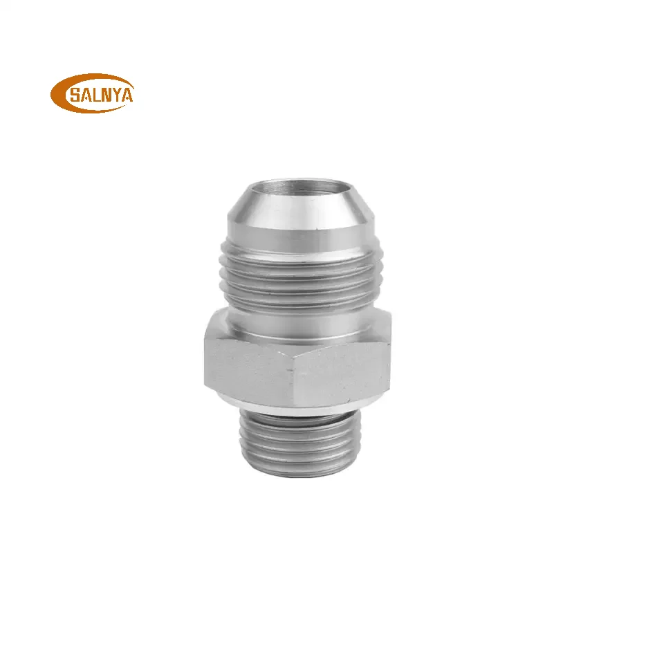 America Market Hydraulic Adapter Carbon Steel 37 Degree Flared JIC to BSPP Male Thread Straight Hose Tube Fittings