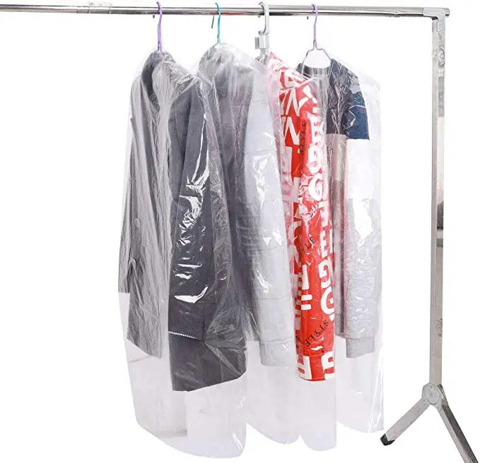 Inexpensive Eco Friendly Heavy Duty Rectangular clear Plastic Garment protection Bags for Closets