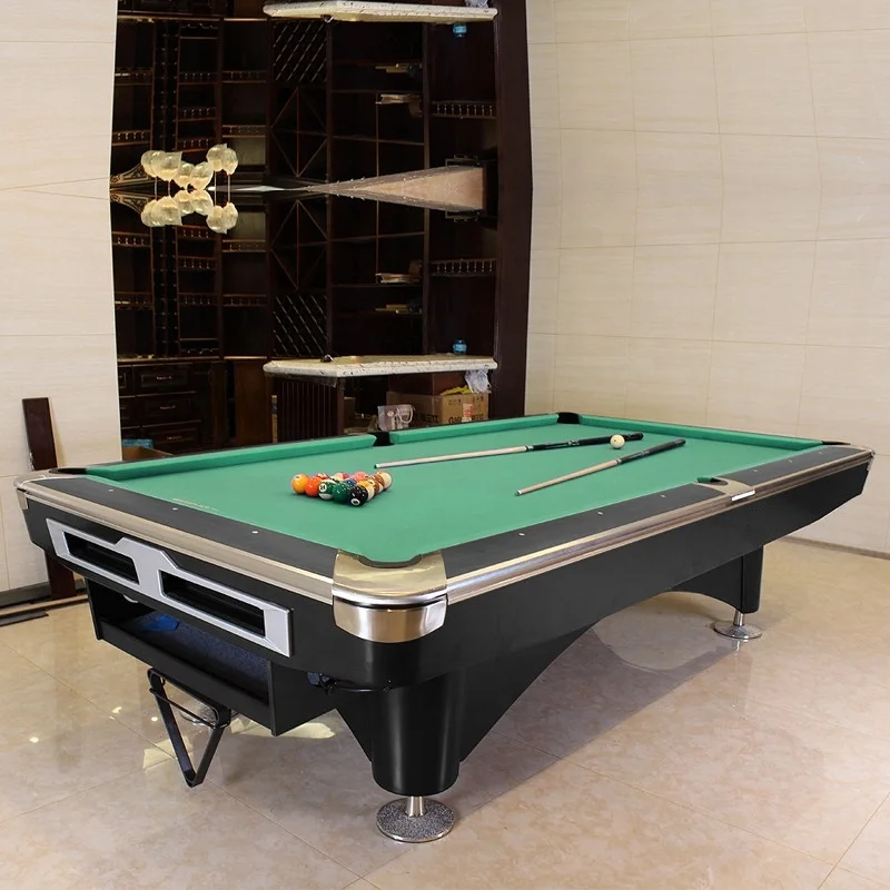 Competitive Price American 9ft Billiard Slate Leather Pocket Pool Table for Nine-Ball Billiard Table