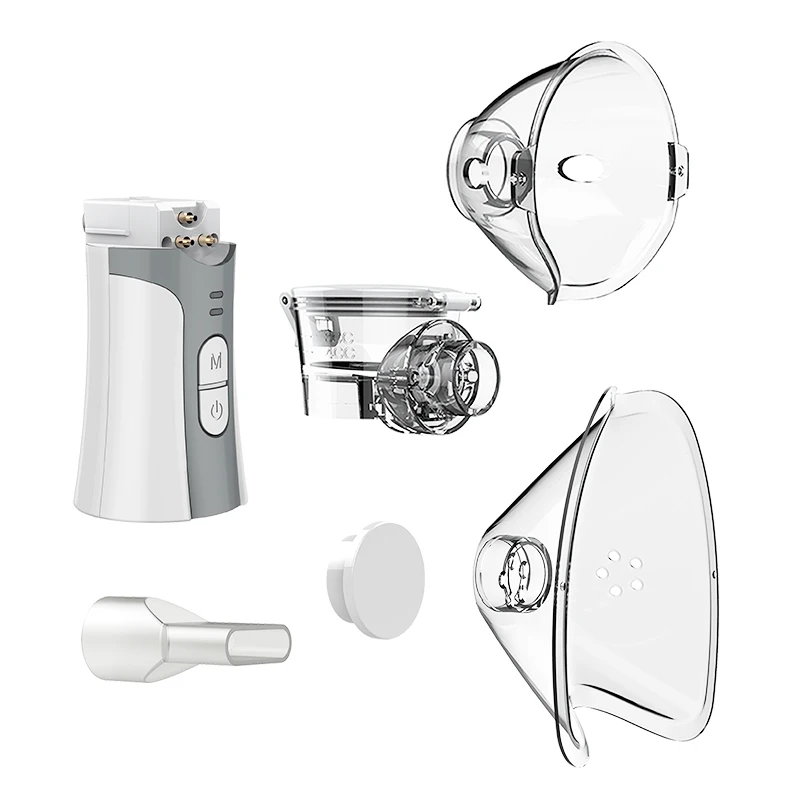 battery operated auto cleaning mode breathe through mouth or nose nebulizer compressor system
