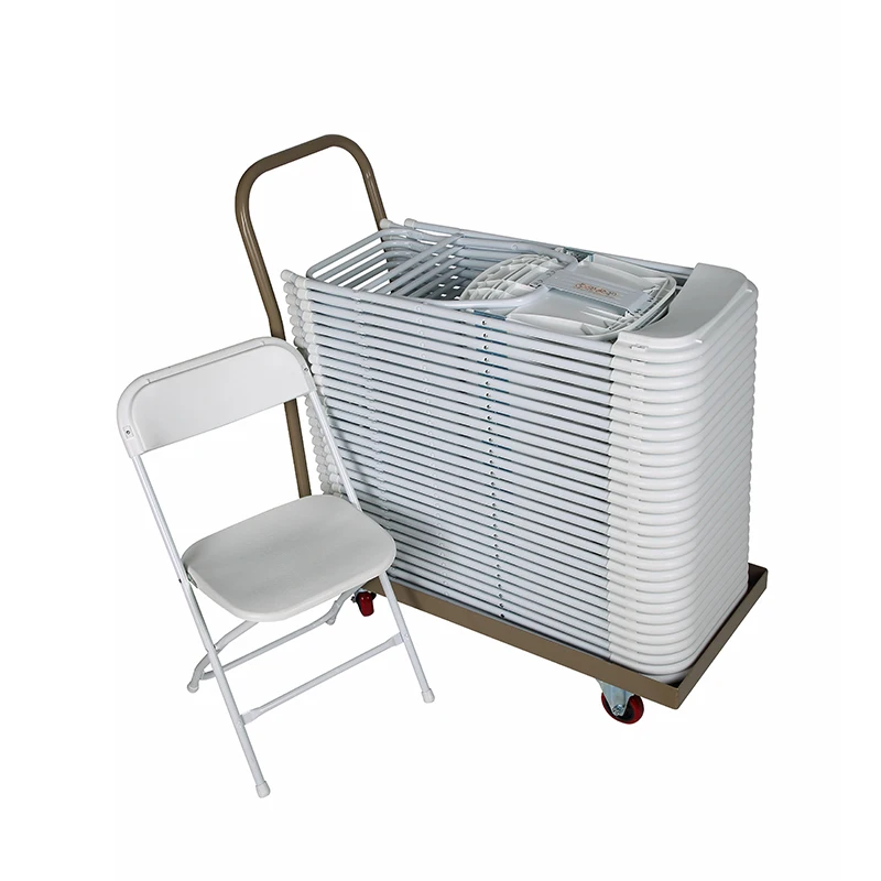 Wholesale Steel Chair Cart Four Wheels Chair Trolley For Folding Chairs