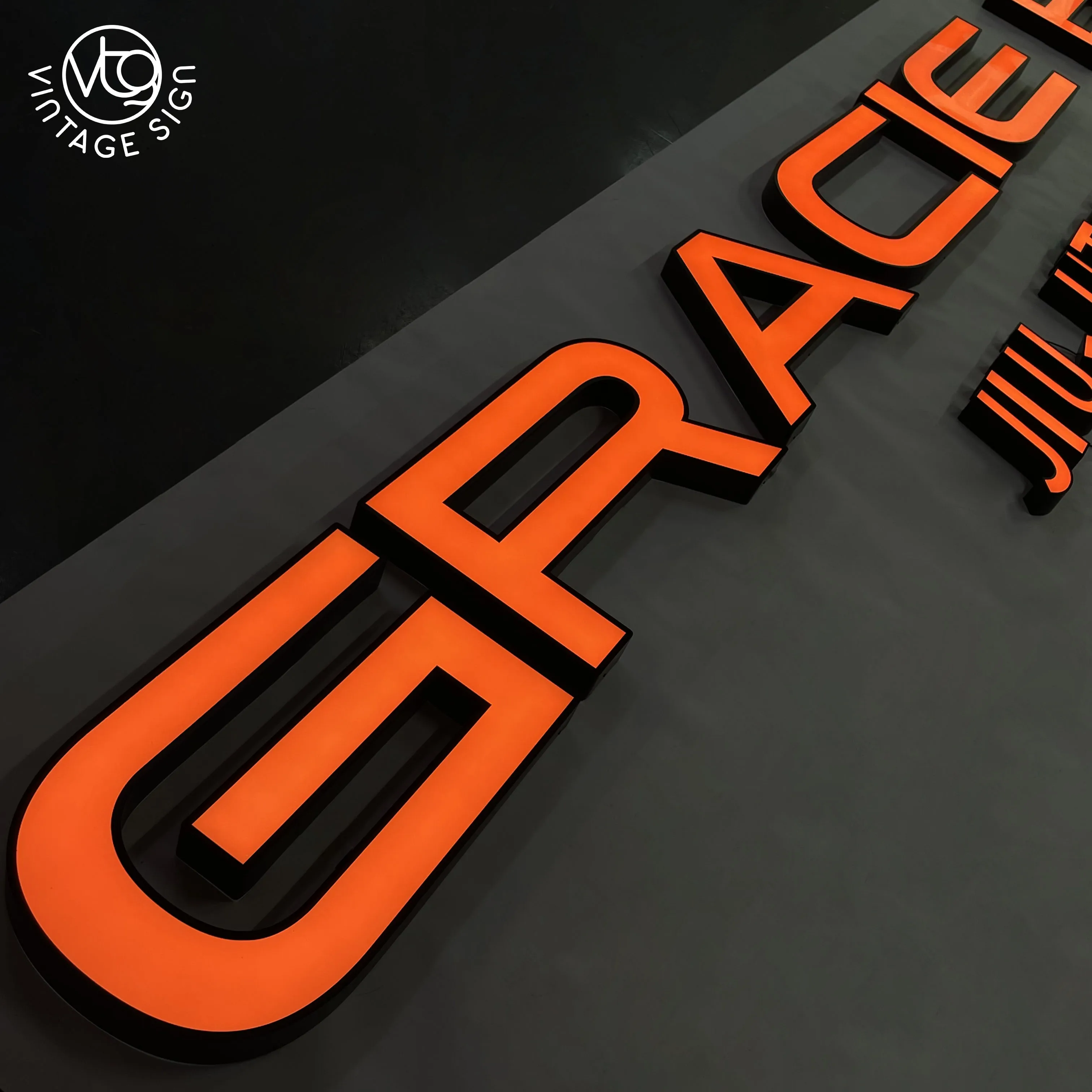 3D Signage Company Logo Led Number Lights Custom Led Light Logo Sign Steel Outdoor Light Signboard Led Wall Sign Board Design