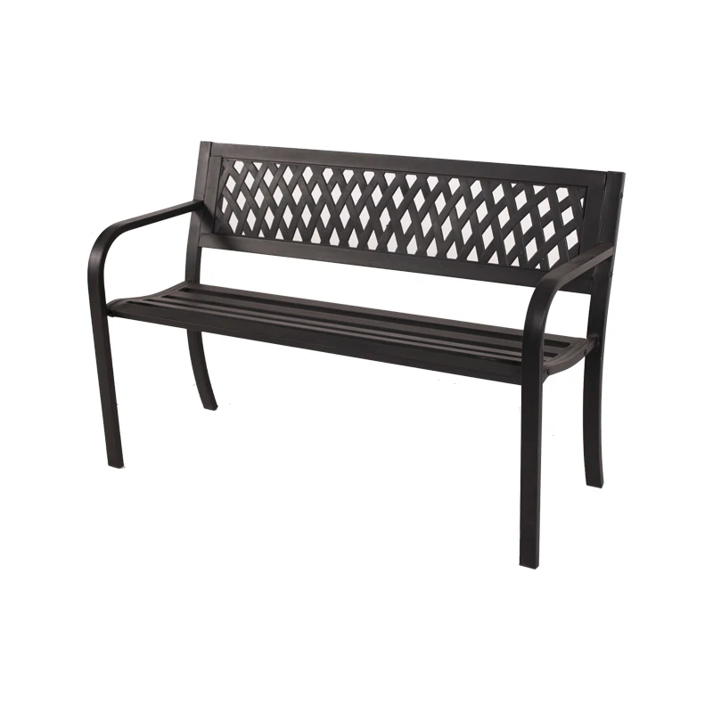 Outdoor Furniture Garden Beaches Park Mental Double Seat Bench Patio Beaches