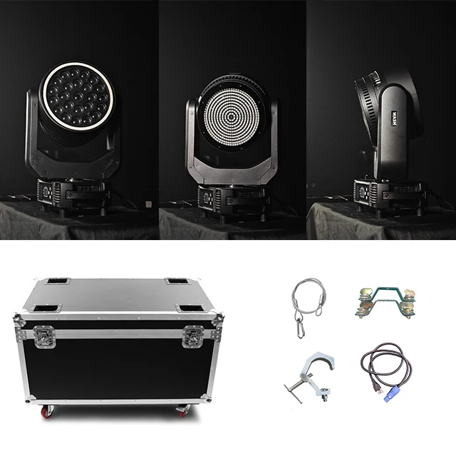 2024 New zoom wash moving head light 24X25W double side RGBW 4in1 strobe led stage light