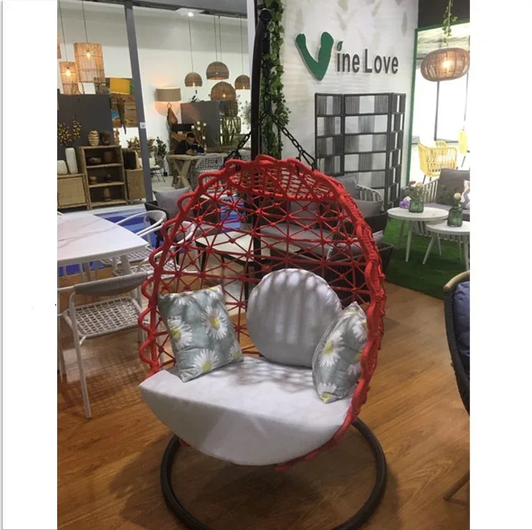 High quality European style rope garden swimming pool patio swing hanging chair with good price