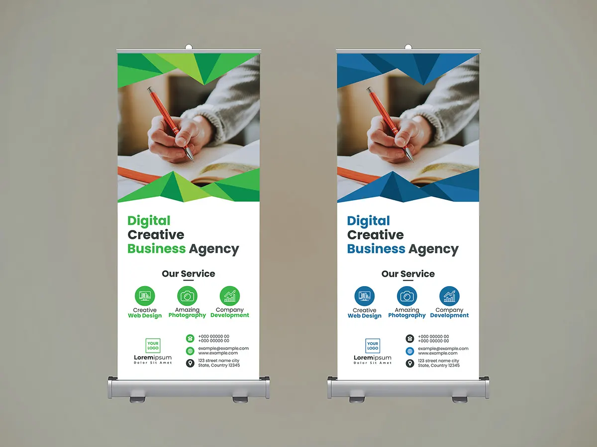 Custom Grey Back Banner Roll Up Banner Roll Up 85cm/200cm