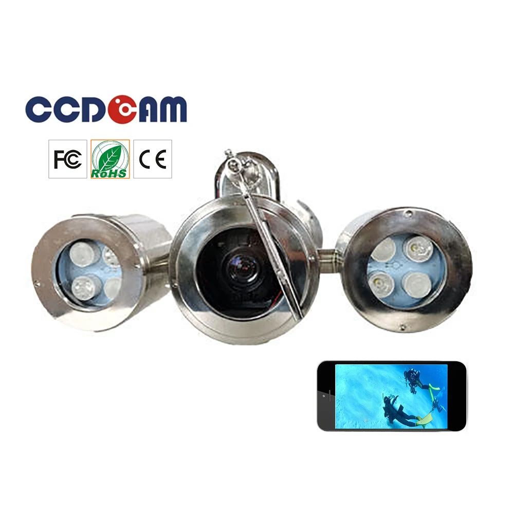 Varifocal Poe Ip Deepwater Ip68 Waterproof Under Water Fish Finder Video Cctv Ip Underwater Fishing Camera With 60M 200Ft Cable