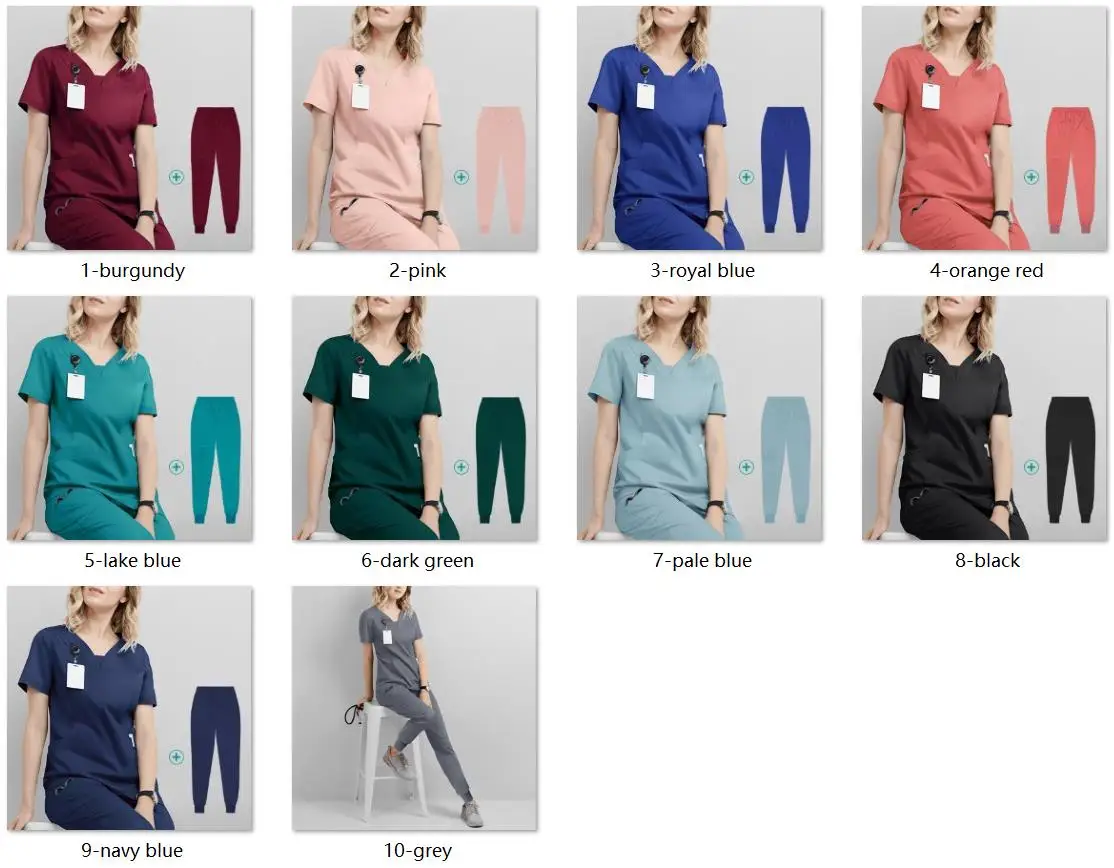 52025LW Hot selling skin green medical scrubs pakistan cherokee uniforms medical scrub medical scrubs uniforms