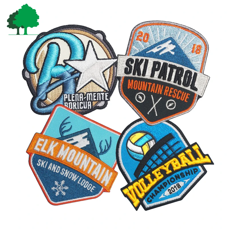 Direct factory custom high quality cheap patch 3D embroidery badge