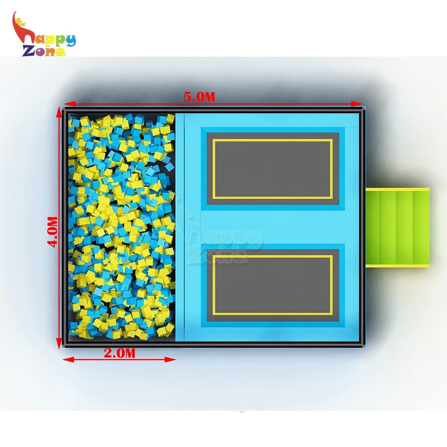 Small area Trampoline manufacturer Indoor Trampoline parks jump bed bounce bed