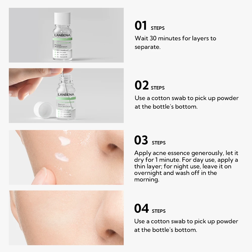LANBENA Skin care anti acne serum with 5% Niacinamide + 2% Salicylic Acid Serum for Skin Repairing clears improves Marks