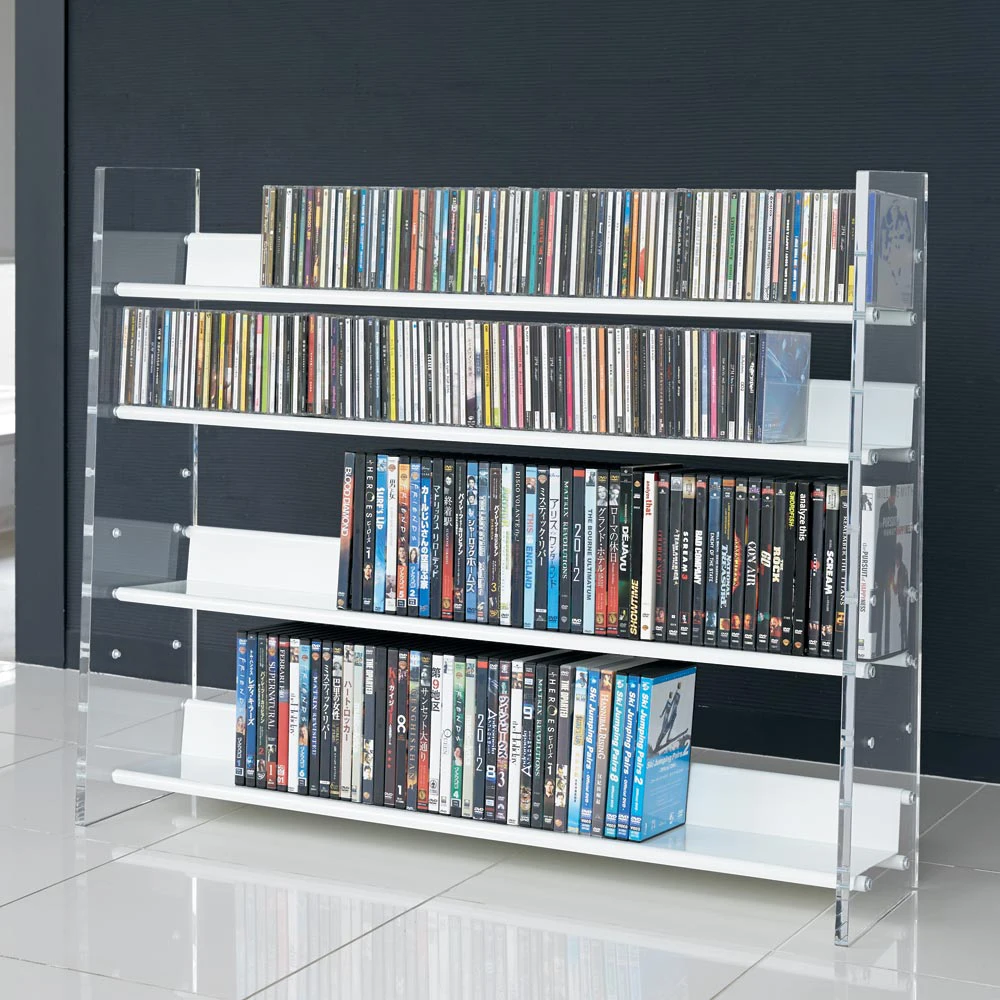 VONVIK Modern Acrylic Ladder Bookcase Antique Book Shelf Ladderr