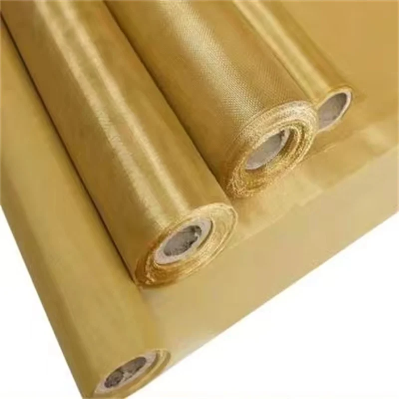 Weaving Brass Wire Mesh For Filtering Equipment Parts And Shields / Woven Copper Screen Ultra Fine Brass Mesh
