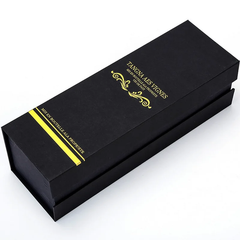 Custom Design Luxury Wine Gift Box for 2 Bottle Packaging with Fabric Satin Foldable Wine Packaging Boxes