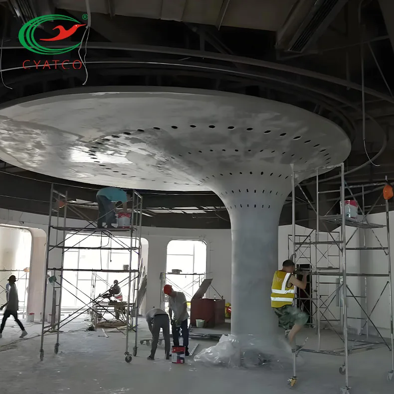 Golden Luxury Fiber Reinforced Gypsum Board Grg Plaster Gypsum Pu Ceiling Decoration Relief Dome Cornice Moulding