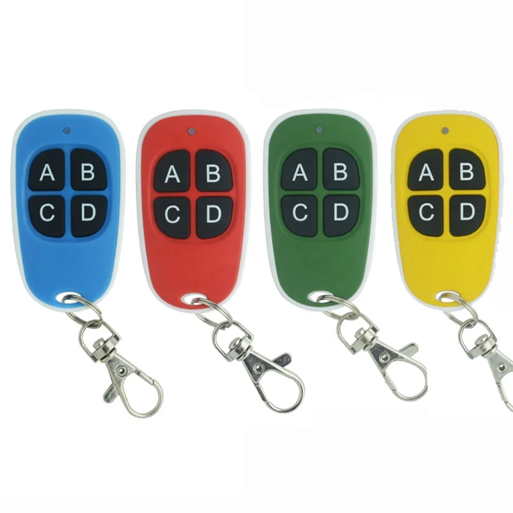 Customize 1 - 4 Keys Remote Control for Garage Door Gate Learning Copy Code Metal Duplicator 315Mhz 433Mhz RF Remote Controller
