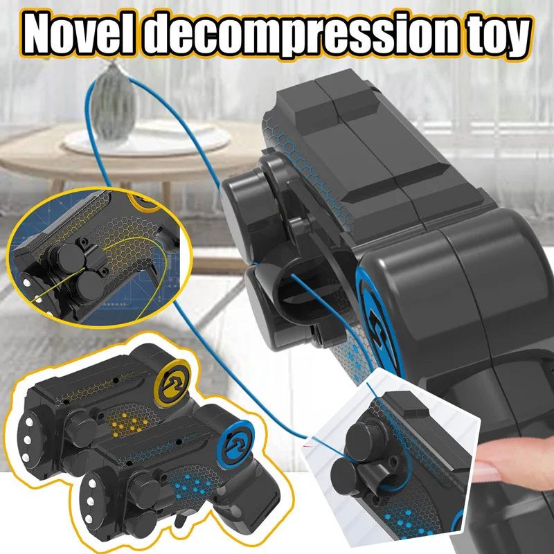 Funny Decompression Rope Propeller Electric Rope Launchers Toys Zip String Toy