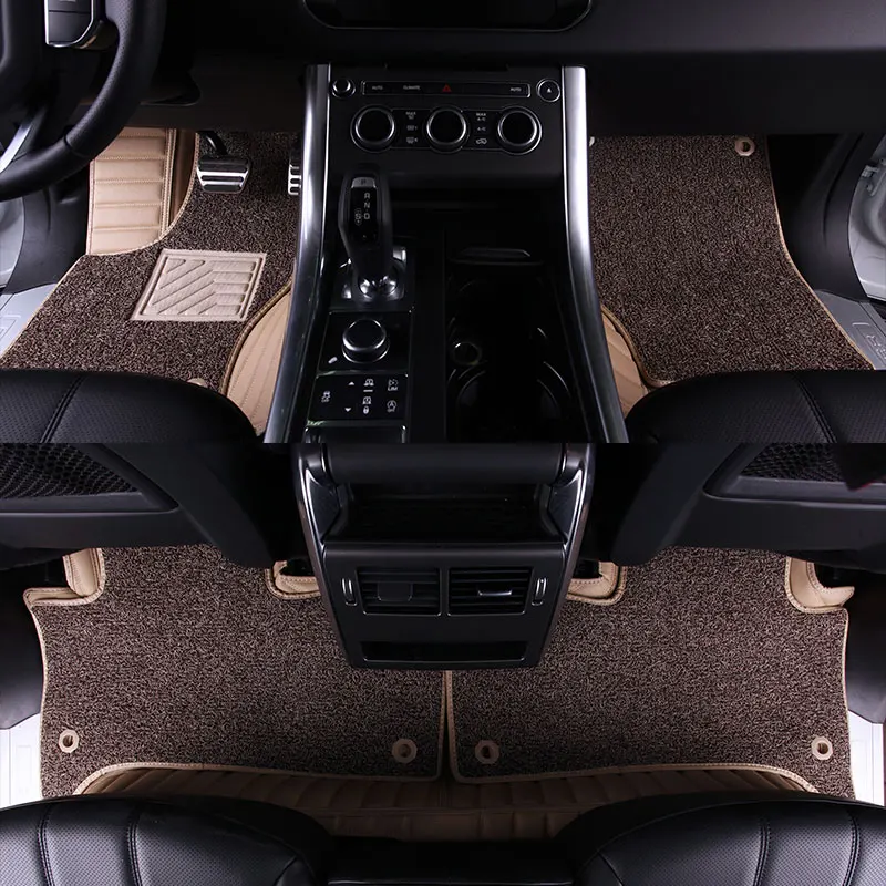 Кожаные Нескользящие легко моющиеся автомобильные коврики на заказ роскошные для пола водонепроницаемые Land rover
