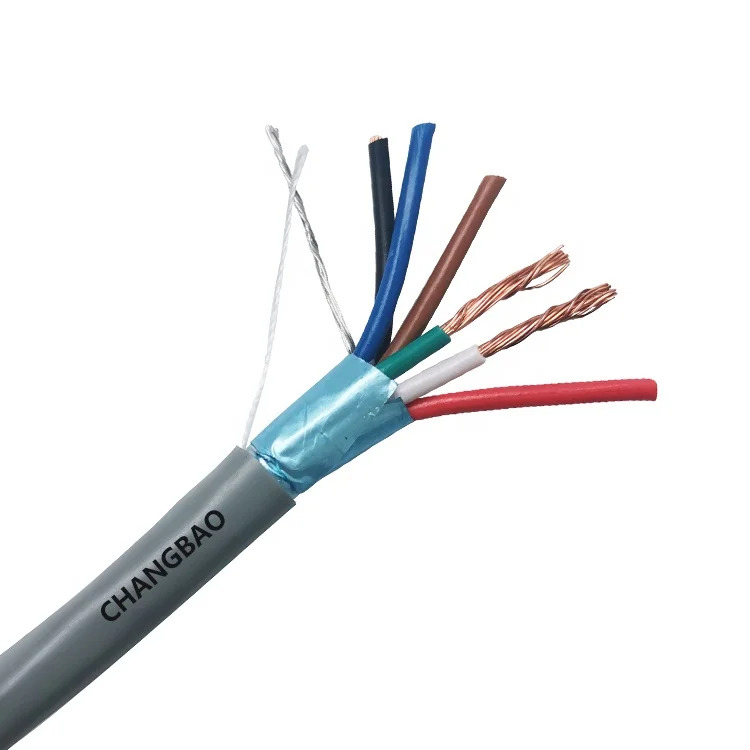 12AWG 18AWG 22AWG Stranded 6 Core shielded 8 core cable Security Alarm Cable