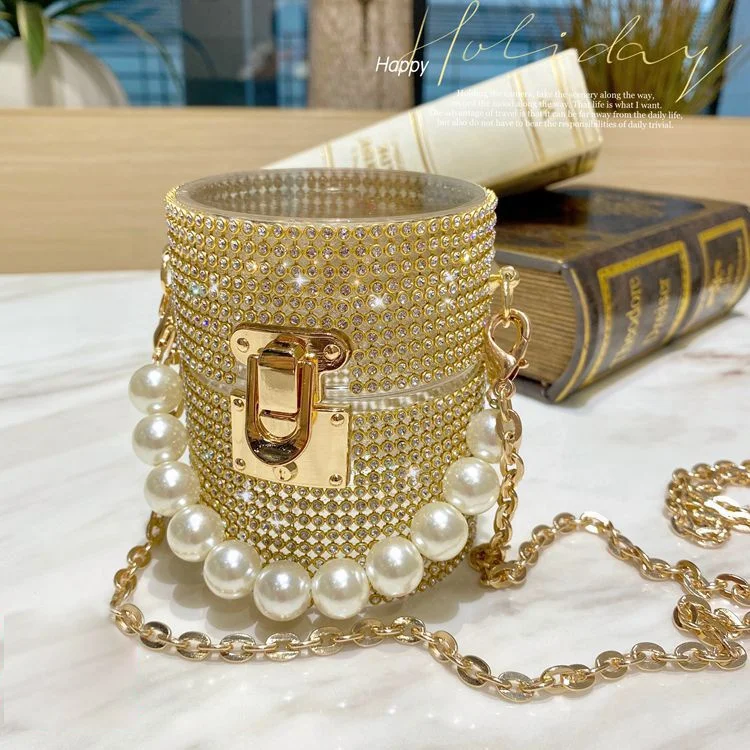Wedding Purse  Pearl Evening Clutch Bag Shoulder Handbag For Women Rhinestone Purse Handbags 2021